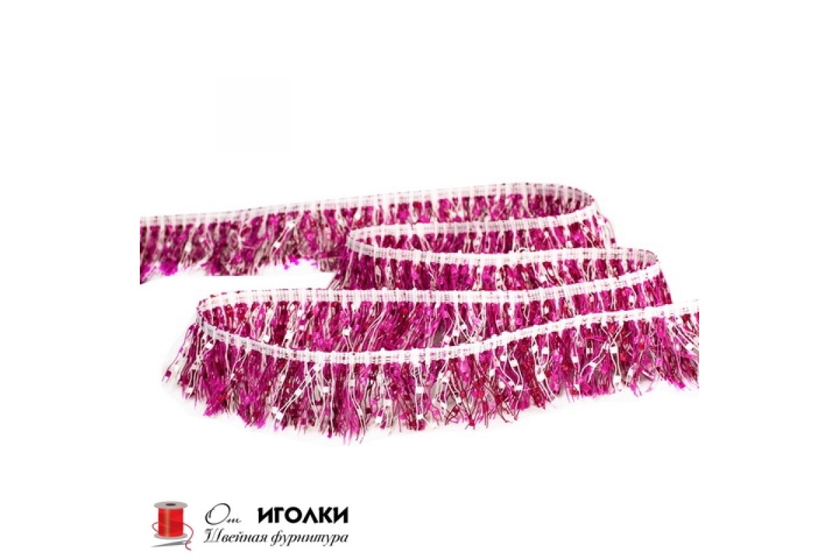 Тесьма Шанель шир.4 см (40 мм) арт.А9-30 цв.ярко-розовый уп.13,5 м