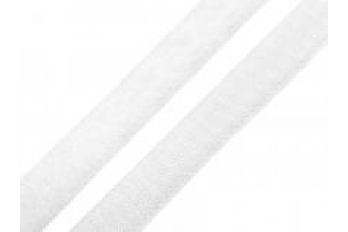 Липучка пришивная шир.2 см (20 мм) арт.5467 цв.белый уп.25 м