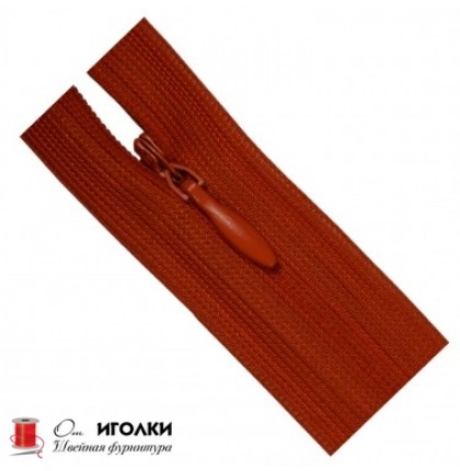 Молнии потайные Zipper 35 см цв.красный арт.162-35 уп.100 шт